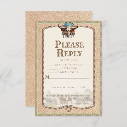 Antwortkarte für den längeren Western (Vorne/Hinten)