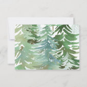 Antwortkarte für den Wald in Aquarellen RSVP Karte (Rückseite)