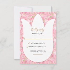 Antwortkarte für die rosa Aquarellfarben RSVP Karte