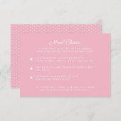 Antwortkarte für die rosa Mahlzeiten RSVP Karte (Vorne/Hinten)