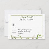 Antwortkarte für die Rustikale Zweigstelle RSVP Karte (Vorderseite)