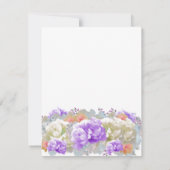 Antwortkarte für Dusty Plum und Apricot Peonies RSVP Karte (Rückseite)