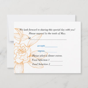 Antwortkarte für Einladungen zu Hochzeiten