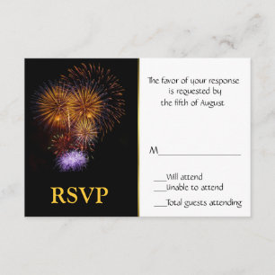 Antwortkarte für Fireworks RSVP Karte