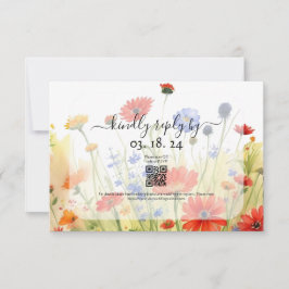Antwortkarte für Frühjahr-Wildblumen RSVP Karte
