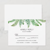 Antwortkarte für grüne Farnen RSVP Karte (Vorne/Hinten)