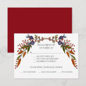 Antwortkarte für Herbst RSVP Karte (Vorne/Hinten)