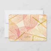 Antwortkarte für Herbstlaub RSVP Karte (Rückseite)