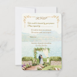 Antwortkarte für Hochzeit Whispering Botanica – Wa RSVP Karte