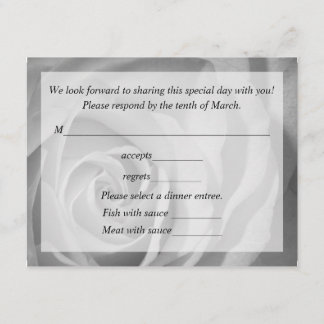 Antwortkarte für Hochzeiten RSVP Karte