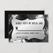 Antwortkarte für künstlerisch-moderne schicke Tren RSVP Karte (Vorne/Hinten)