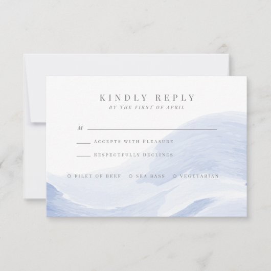 Antwortkarte für Meereswellen RSVP Karte (Vorderseite)