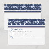 Antwortkarte für Nautische Wirbel RSVP Karte (Vorne/Hinten)