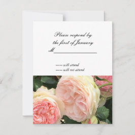Antwortkarte für Rosa und Creme-Rose RSVP Karte