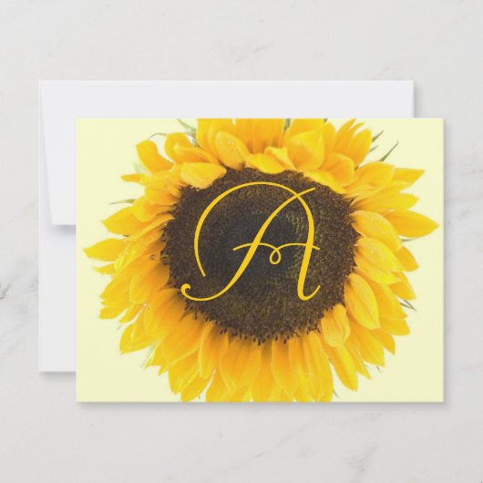 Antwortkarte für Sonnenblumen RSVP Karte (Vorderseite)