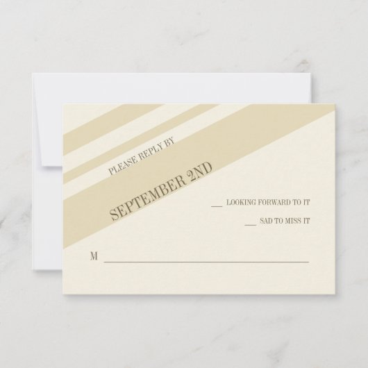 Antwortkarte für Streifen RSVP Karte (Vorderseite)