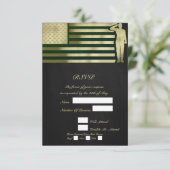 Antwortkarte für Veteranen im Rentenalter RSVP Karte (Stehend Vorderseite)