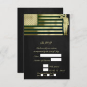 Antwortkarte für Veteranen im Rentenalter RSVP Karte (Vorne/Hinten)