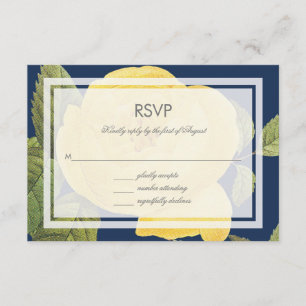 Antwortkarte für Vintage-Rosengarten RSVP Karte