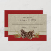 Antwortkarte für Wälder mit Pinecones RSVP Karte (Vorne/Hinten)