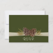 Antwortkarte für Wälder mit Pinecones RSVP Karte (Rückseite)