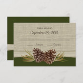 Antwortkarte für Wälder mit Pinecones RSVP Karte (Vorne/Hinten)