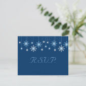 Antwortkarte für Winterhochzeiten RSVP Karte (Stehend Vorderseite)