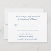 Antwortkarte für Winterhochzeiten RSVP Karte (Rückseite)