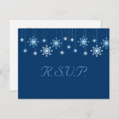 Antwortkarte für Winterhochzeiten RSVP Karte (Vorne/Hinten)