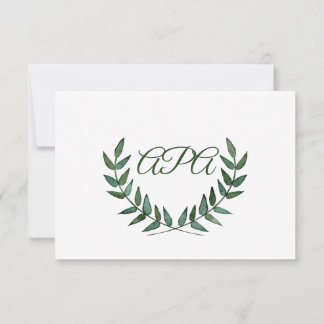 Antwortkarte Green Branches RSVP Karte