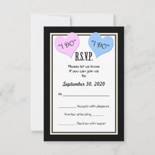 Antwortkarte Hochzeit "Ich will" RSVP Karte