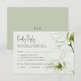 Antwortkarte Hochzeit Orchidee. RSVP Karte