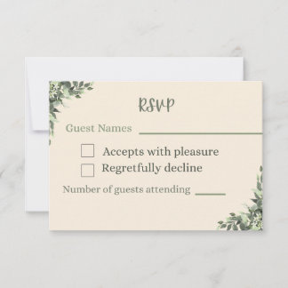 Antwortkarte Hochzeit RSVP Karte