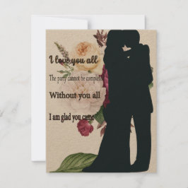 Antwortkarte Ich freue mich, dass Sie gekommen sin RSVP Karte