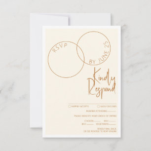 Antwortkarte mit zwei Ringen RSVP Karte