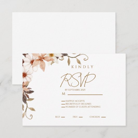 Antwortkarte RSVP Karte (Vorne/Hinten)