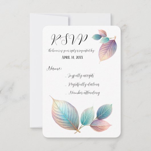 Antwortkarte RSVP Karte (Vorderseite)