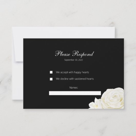Antwortkarte RSVP Karte (Vorderseite)