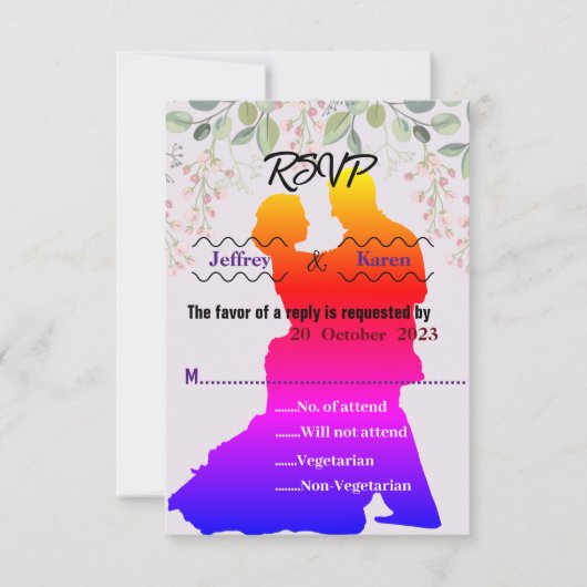 Antwortkarte RSVP Karte (Vorderseite)