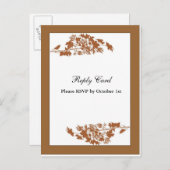 Antwortkarte vom Herbst Einladungspostkarte (Vorne/Hinten)