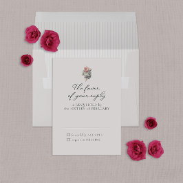Antwortkarte zum Thema Vintage Rose RSVP Karte