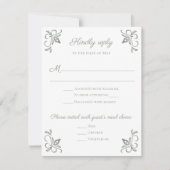 Antwortkarten für das französische Country Lace Ga RSVP Karte (Vorderseite)