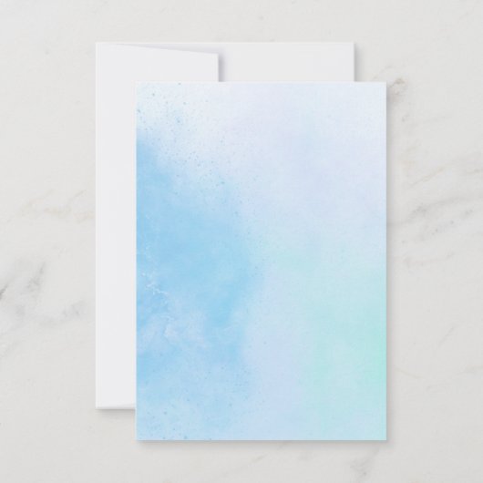 Antwortkarten für "True Love Blue" RSVP Karte (Rückseite)