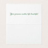 Antwortkarten mit gefalteter Karte (Innenseite Aufgefaltet)