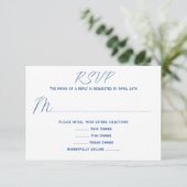 Antwortkarten vom White Wedding Menu Einladung (Stehend Vorderseite)