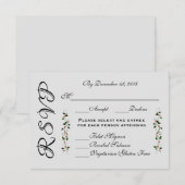 Antwortmenü für Hochzeitsstimmung im Dezember RSVP Karte (Vorne/Hinten)