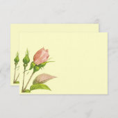 Antwortvorlage für die rosa Rosenknospe Einladung (Vorne/Hinten)