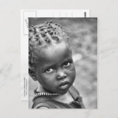 Anuak Kind in Äthiopien Postkarte (Vorne/Hinten)