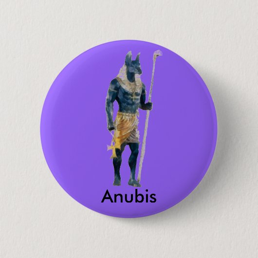 Anubis Ägypter-Gott Button (Vorderseite)