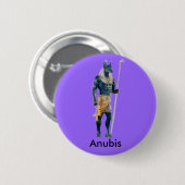 Anubis Ägypter-Gott Button (Vorne & Hinten)